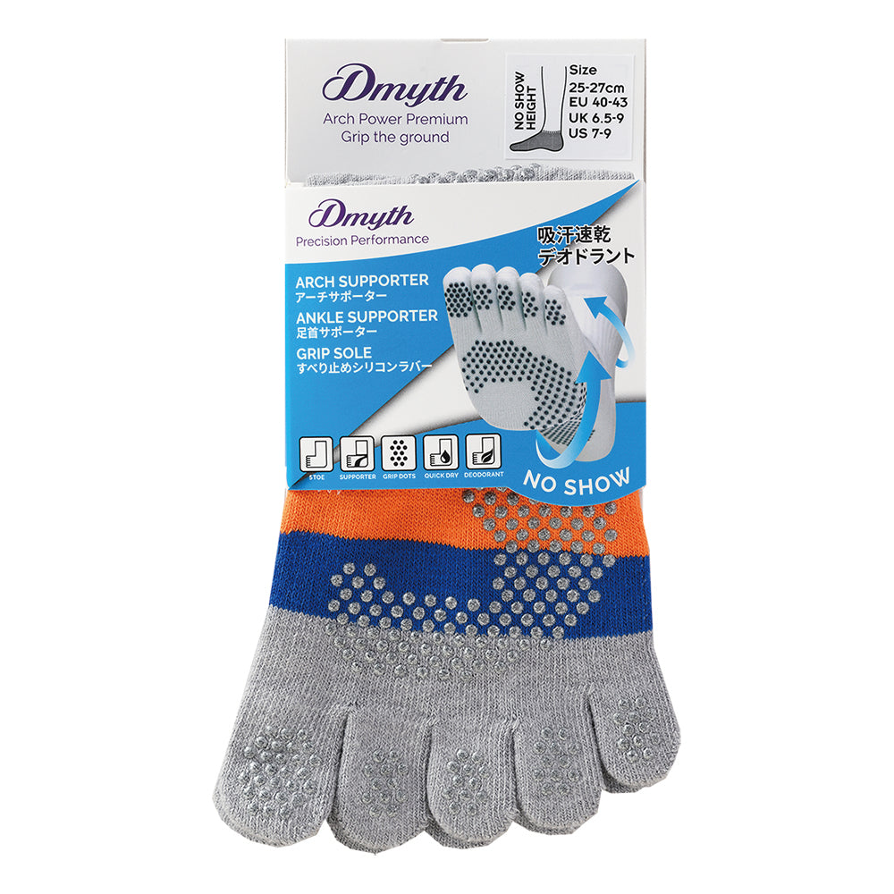 Dmyth プレミアムサポートソックス 5本指 NOSHOW 切替｜ゴルフ用ノーショー丈・5本指
